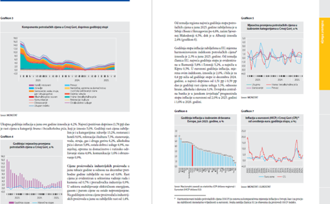 Izvještaj o kretanju cijena (I polugodište 2025)